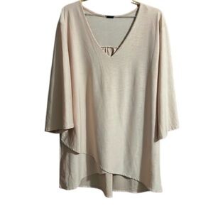 #485 Win Win Lildy Crossover Hem Tunic L-XL blouse peach
